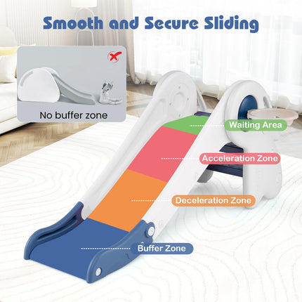 Costzon 3-in-1 Freestanding Foldable Baby Slide for Kids Climber Playset