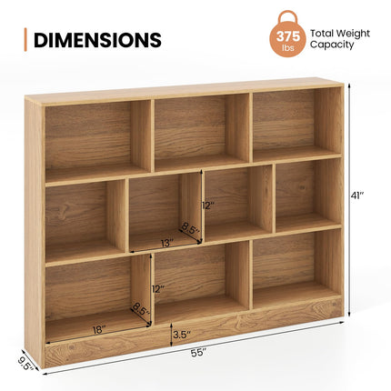 Costzon Montessori Shelf, 10-Section Toy Storage Organizer for Books Toys