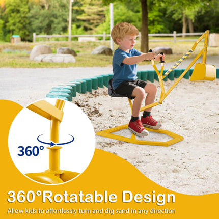 Costzon Kids Ride On Sand Digger with Base for Sand