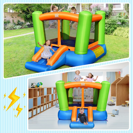Costzon Inflatable Bounce House, Bouncy House for Kids Indoor Outdoor Party Family Fun with Slide