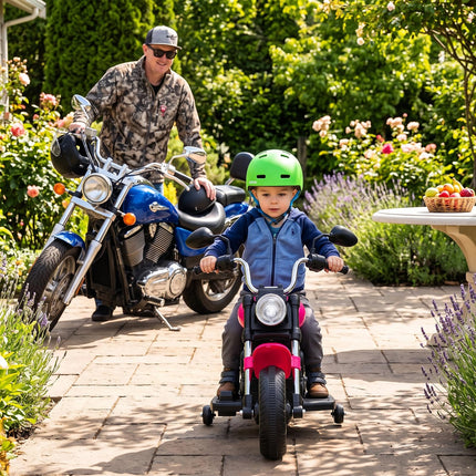 Costzon 6V Chopper Kids Motorcycle with Music Training Wheels
