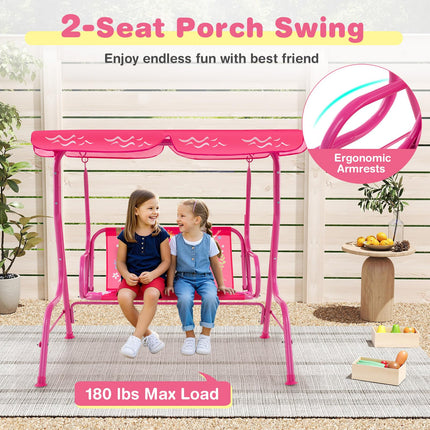 Costzon Kids All-Weather Lounge Chair Hammock with Adjustable Canopy