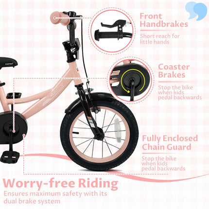 Kids Bike 12 14 16 18 Inch Toddler Bicycle with Removable Training Wheels