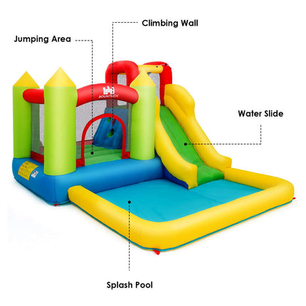 Costzon Inflatable Water Slide, 12 x9FT Kids Water Bounce House for Outdoor, Blow up Waterslides Inflatables for Kids