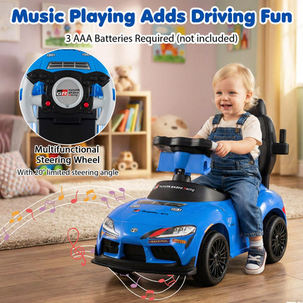 Costzon 3 in 1 Toyota Licensed Push Car for Toddlers | Foot-to-Floor Kids Ride On Toys