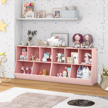Costzon Toy Organizers and Storage with Bookshelf for Kids Room