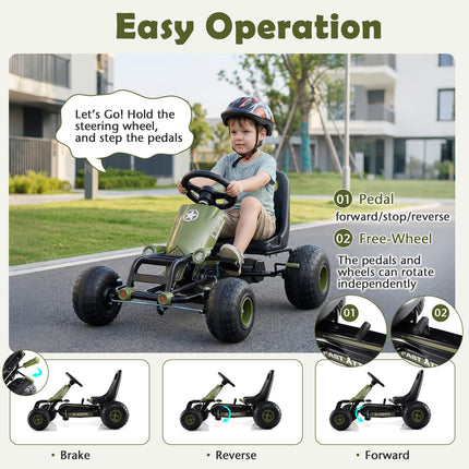 Costzon Kids Pedal Go Kart 4-Wheel Ride On Toy