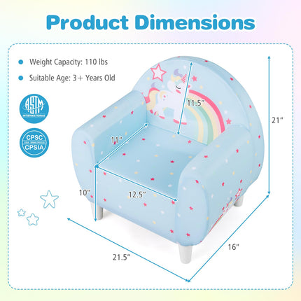 Costzon Children's Cartoon Sofa Armrest Chair