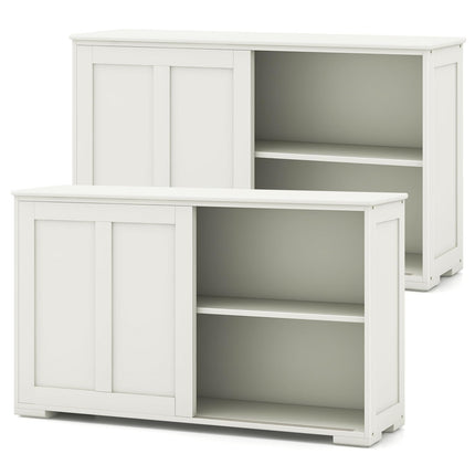 Costzon Sideboard Buffet Cabinet, Wooden Kitchen Storage Cabinet, Accent Coffee Bar Cabinet Console Table