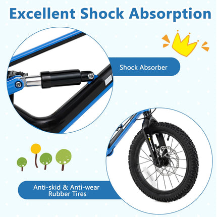 BABY JOY Kids Bike, 16" Lightweight Alloy Sporty Bicycle w/Dual Disc Brakes, Training Wheels
