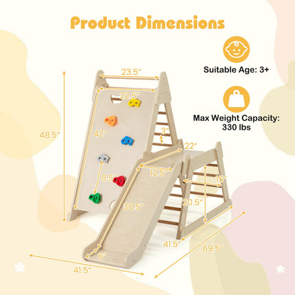 Costzon Indoor Kids Jungle Gym Climbing Toys for Toddlers with Extended Slide