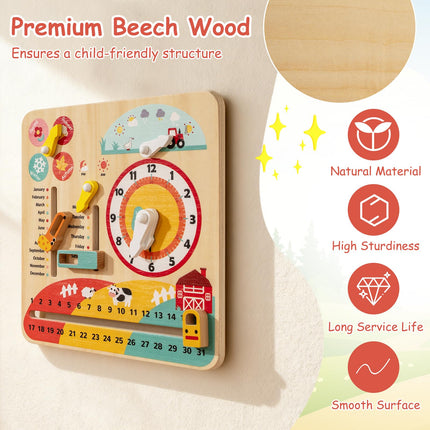 Costzon Montessori Kids Daily Learning Clock Toy
