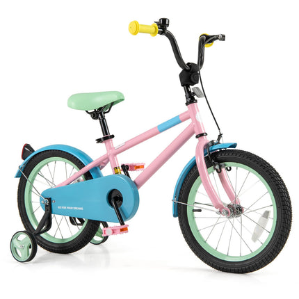 BABY JOY Kids Bike, 12 Inch Sport Style Children's Bicycle with Vivid Color, Training Wheels
