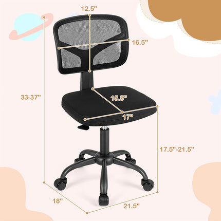 Costzon Kids Desk Chair with Adjustable Height | Children Study Chair w/ Wheels & Ergonomic Backrest