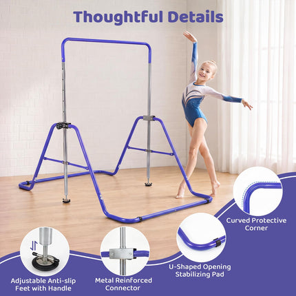 Costzon Expandable Gymnastics Training Bar, Folding Gymnastics Bar