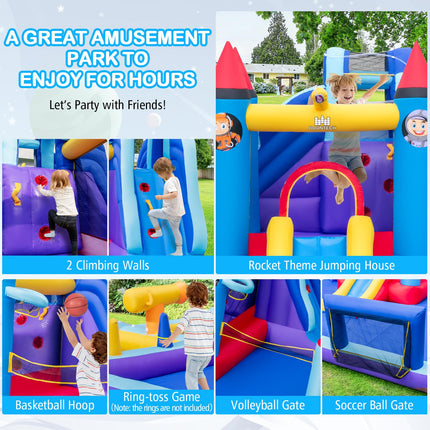 BOUNTECH Inflatable Water Slide, 18x16.5FT Mega Waterslide Park Bounce House w/Dual Slides