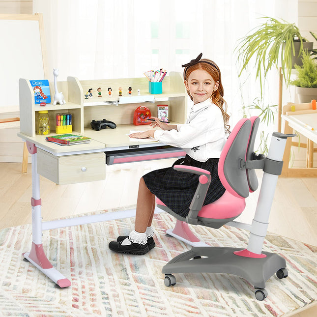 Costzon Kids Chair, Adjustable Height Student Chair, Home School Ergonomic Computer Chair, Kids Desk Chair