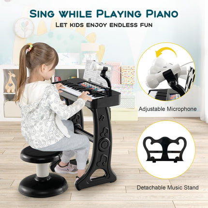 Costzon Kids Piano, 37 Key Piano Toy Keyboard w/ Microphone