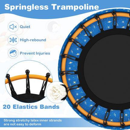 BABY JOY ASTM Certified Toddler Trampoline with Foam Padded Handle & Safety Padded Cover
