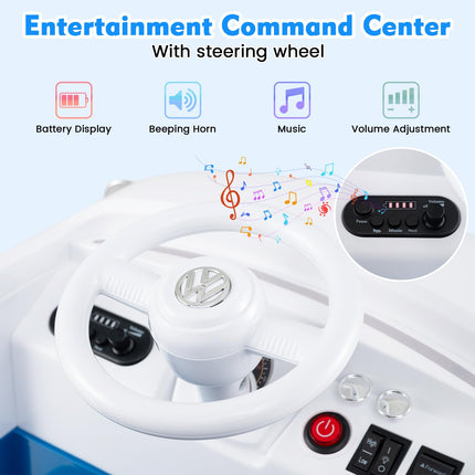 Costzon Ride On Car 12V Licensed Volkswagen Kids Car Bus