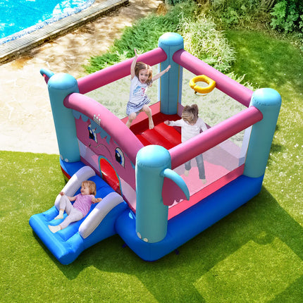 Costzon Inflatable Bounce House, 3-in-1 Bouncy House for Kids