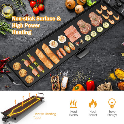 Costzon 35" Electric Griddle w/5-Level Temp & Drip Tray