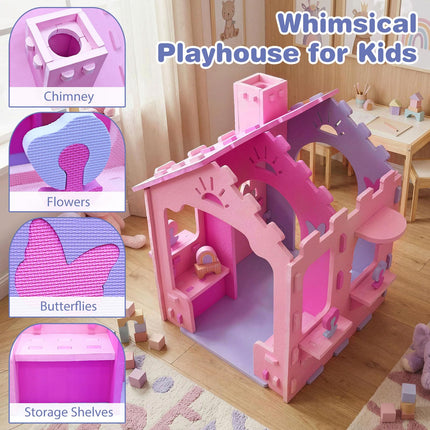 Costzon Playhouse EVA Foam Kids Indoor Cottage Playground