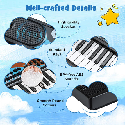 Costzon Kids Piano Keyboard 49 Keys Portable Electric Keyboard Piano