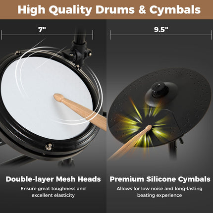 Costzon Electric Drum Set Electronic Drum Kit for Beginner