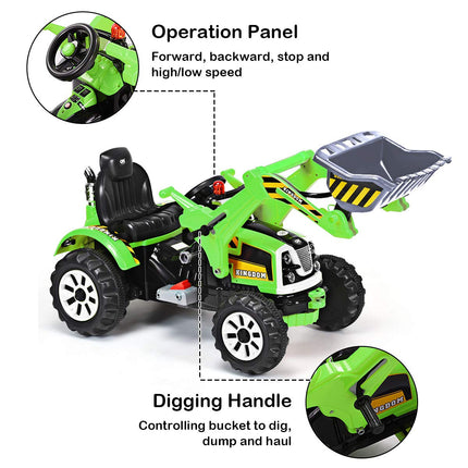 Costzon 12V Battery Powered Kids Ride On Excavator