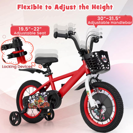 Costzon Rabbit Pilot Sporty Kids Bike, 14 Inch Child Bike for 3-8 Years Old with Adjustable Height