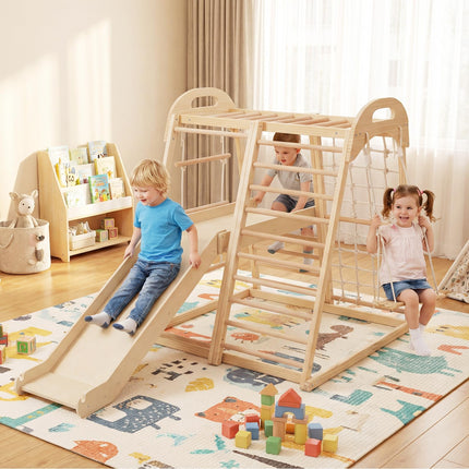 Costzon Indoor Playground 8-in-1 Kids Montessori Jungle Gym