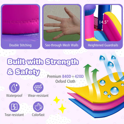 Costzon Inflatable Outdoor Kids Water House Castle