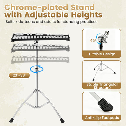 Costzon 32 Notes Glockenspiel | Xylophone Percussion Instrument for Beginners