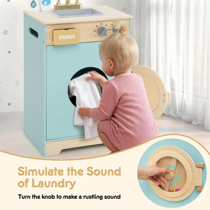Costzon Kids Washer Playset Toy Washing Machine w/Laundry Detergent & Hand Sanitizer