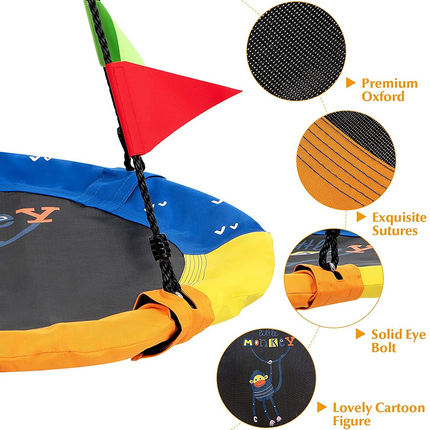 Costzon 550lbs Metal Swing Sets for Backyard, Heavy Duty Full Steel Swing Frame A-Frame Swing Stand