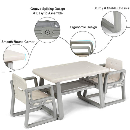 Costzon Kids Table and Chair Set, Children Activity Table & 2 Chairs