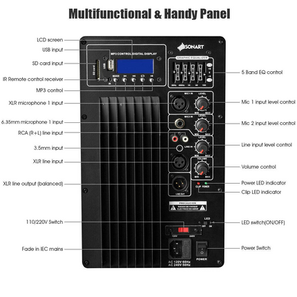 Sonart 15" 1500W Powered Speakers