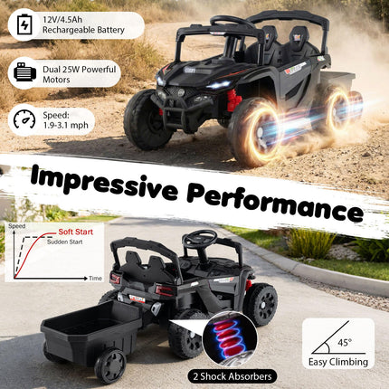 Costzon Kids Ride On UTV Car 12V Battery Powered Electric Vehicle