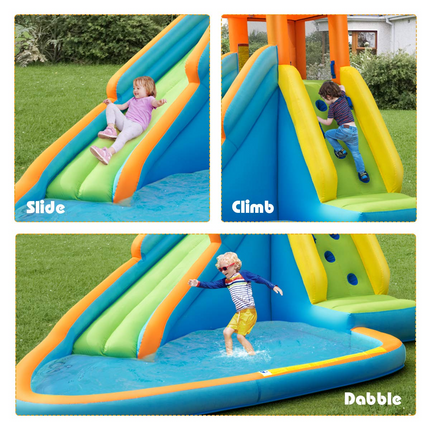 BOUNTECH Inflatable Water Slide for Kids, Giant Waterslide Park for Backyard Outdoor Fun