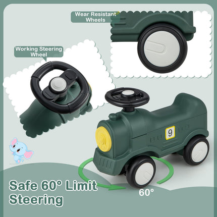 BABY JOY Rocking Horse, 3 in 1 Balance Car Ride On Rocking Toy, Rocking Horse for Toddlers 18-72 Months