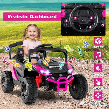 Costzon 12V Kids UTV Ride On Car Battery Powered Electric Vehicle with Remote Control