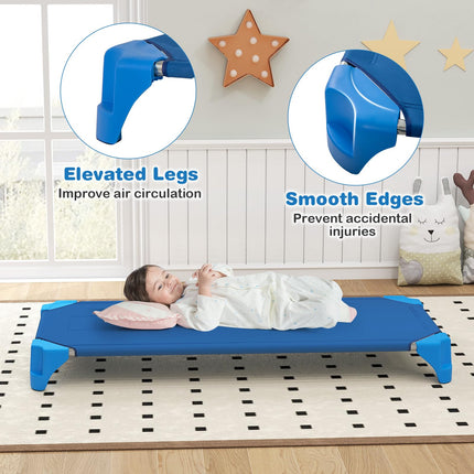 Costzon Daycare Cots for Kids, 6 PCS Space-Saving Stackable Cots w/Sturdy Metal Frame