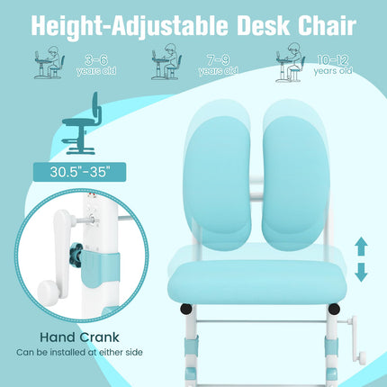 Costzon Kids Desk Chair, Height-Adjustable Student Study Chair w/Double Back Support, Breathable Mesh Seat Cushion
