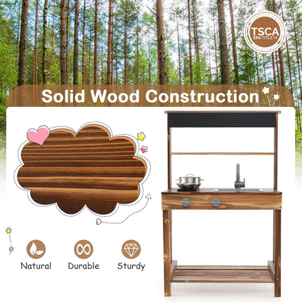 Costzon Outdoor Play Kitchen with Stoves