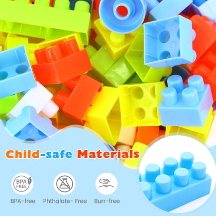 Costzon 150 Pcs Toddler Building Blocks Toy Stacking Block Set