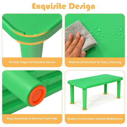 Costzon Kids Plastic Table Portable Plastic Learn and Play Table