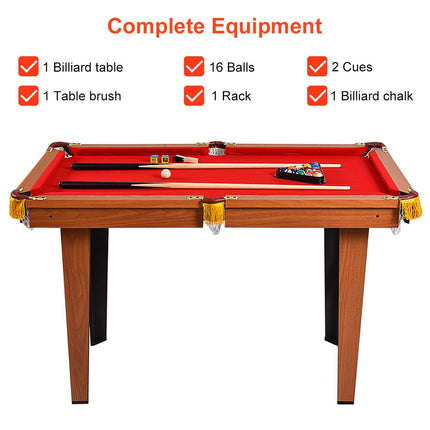 Costzon 4-Foot Billiard Table Mdf + Pvc + RedVelvet Billiards