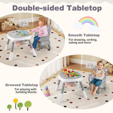 6 in 1 High Chair, Convertible Baby Highchair for Babies and Toddlers with Activity Center
