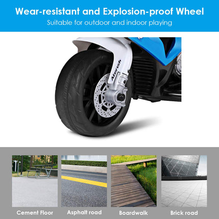 Costzon Kids Motorcycle Licensed BMW 6V Battery Powered 3 Wheels Toddler Motorcycle W/Spring Suspension